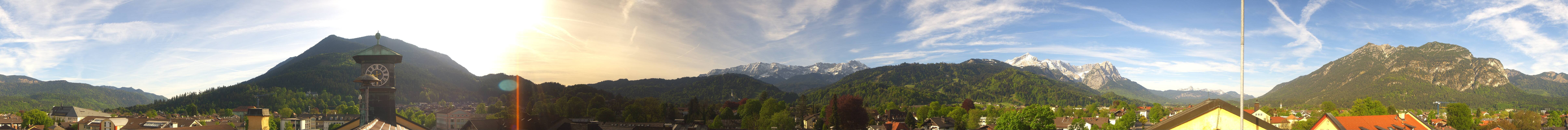 Archiv Foto Webcam Panoramablick Rathaus Garmisch-Partenkirchen
