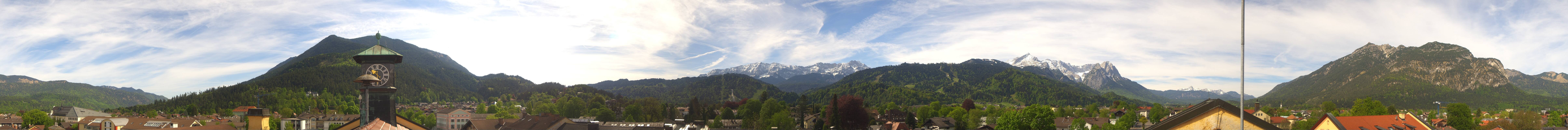 Archiv Foto Webcam Panoramablick Rathaus Garmisch-Partenkirchen