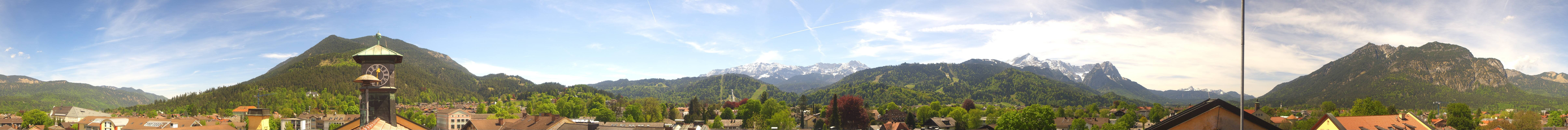 Archiv Foto Webcam Panoramablick Rathaus Garmisch-Partenkirchen