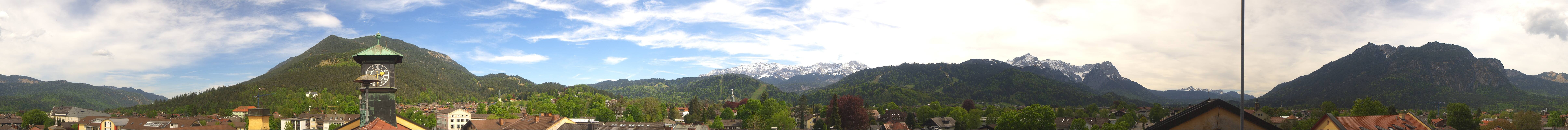Archiv Foto Webcam Panoramablick Rathaus Garmisch-Partenkirchen