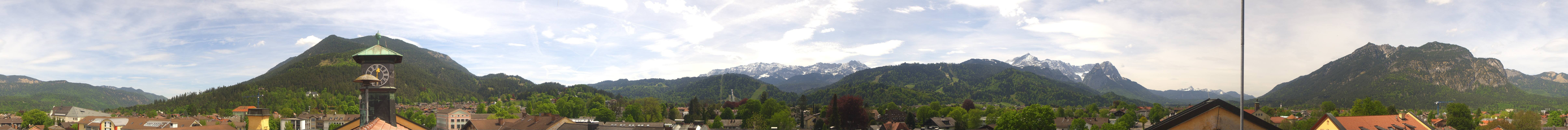 Archiv Foto Webcam Panoramablick Rathaus Garmisch-Partenkirchen