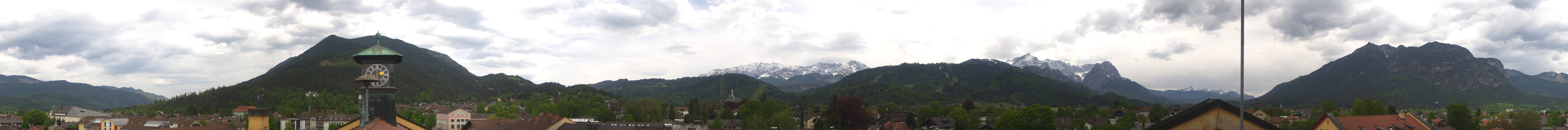Archiv Foto Webcam Panoramablick Rathaus Garmisch-Partenkirchen