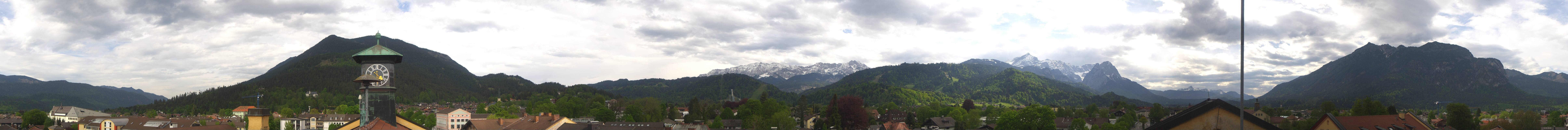 Archiv Foto Webcam Panoramablick Rathaus Garmisch-Partenkirchen