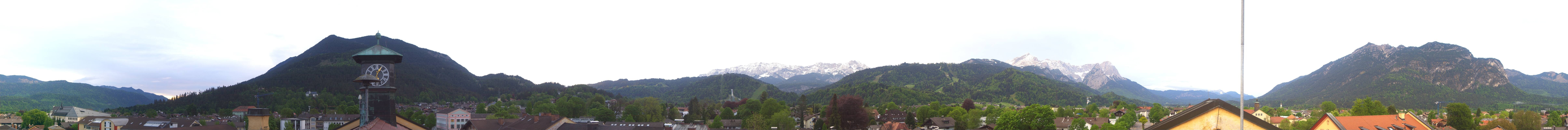 Archiv Foto Webcam Panoramablick Rathaus Garmisch-Partenkirchen