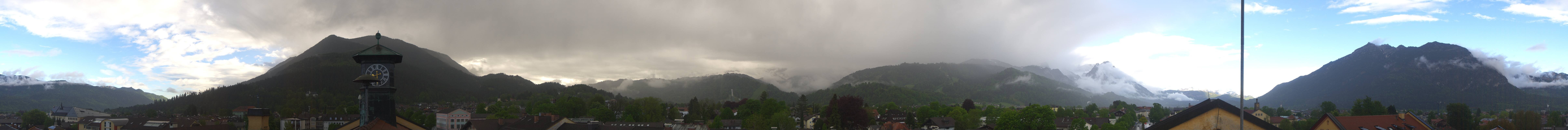 Archiv Foto Webcam Panoramablick Rathaus Garmisch-Partenkirchen