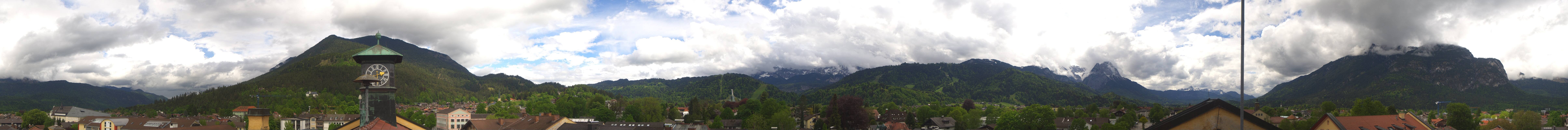 Archiv Foto Webcam Panoramablick Rathaus Garmisch-Partenkirchen