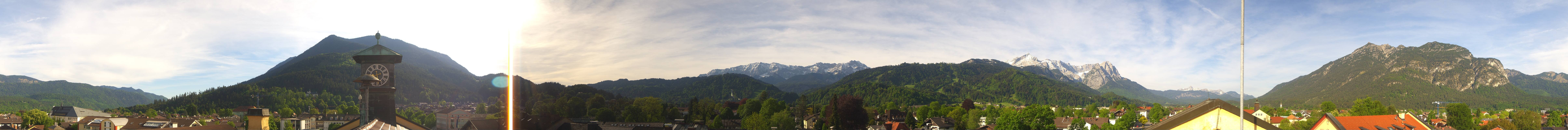 Archiv Foto Webcam Panoramablick Rathaus Garmisch-Partenkirchen