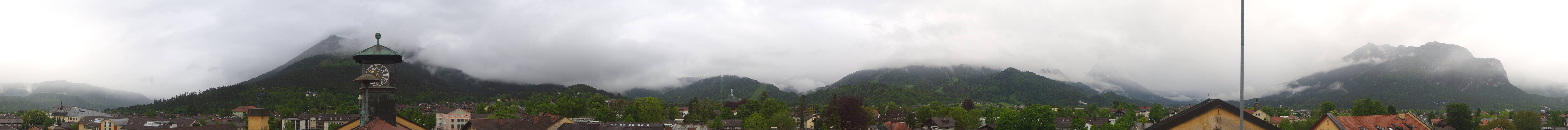 Archiv Foto Webcam Panoramablick Rathaus Garmisch-Partenkirchen