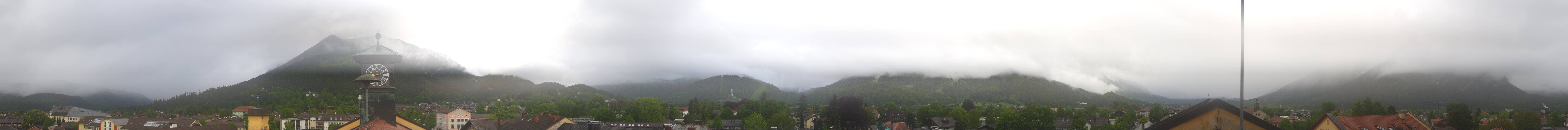 Archiv Foto Webcam Panoramablick Rathaus Garmisch-Partenkirchen