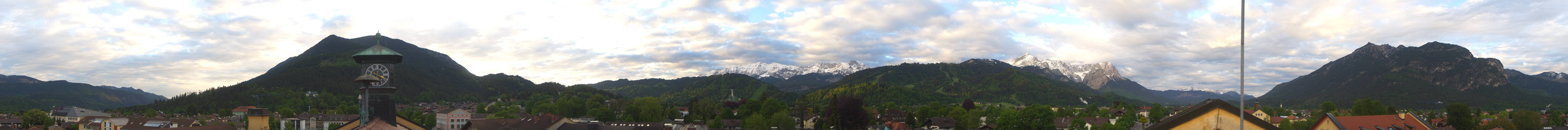 Archiv Foto Webcam Panoramablick Rathaus Garmisch-Partenkirchen