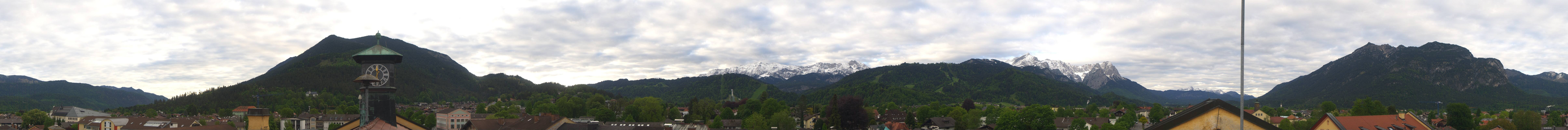Archiv Foto Webcam Panoramablick Rathaus Garmisch-Partenkirchen