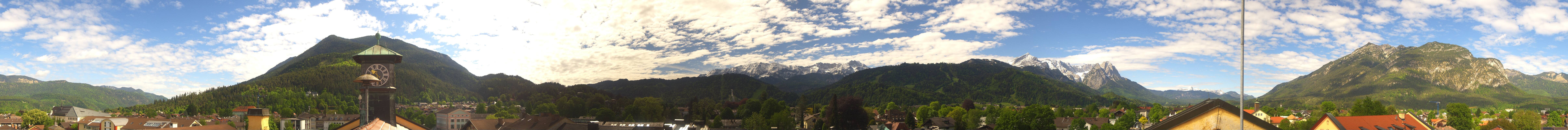 Archiv Foto Webcam Panoramablick Rathaus Garmisch-Partenkirchen