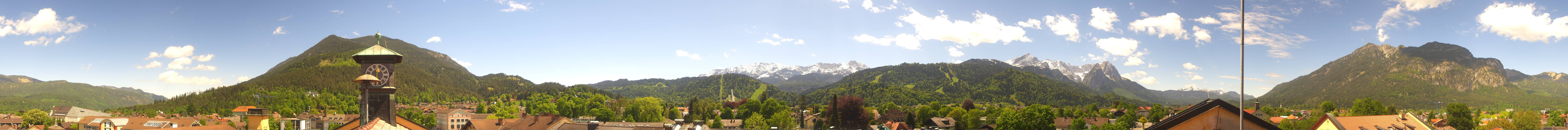 Archiv Foto Webcam Panoramablick Rathaus Garmisch-Partenkirchen
