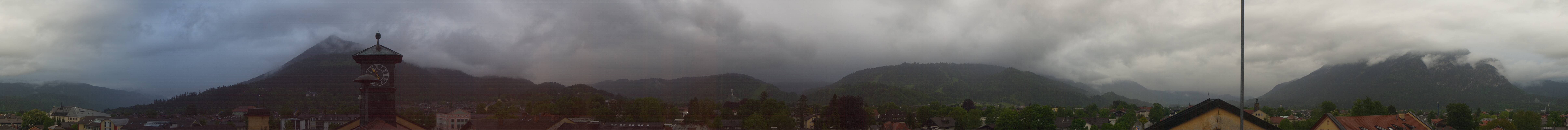 Archiv Foto Webcam Panoramablick Rathaus Garmisch-Partenkirchen