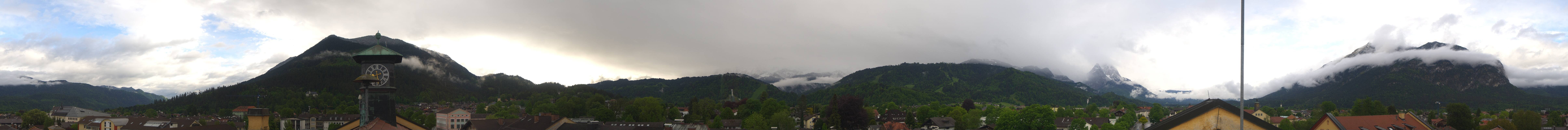 Archiv Foto Webcam Panoramablick Rathaus Garmisch-Partenkirchen