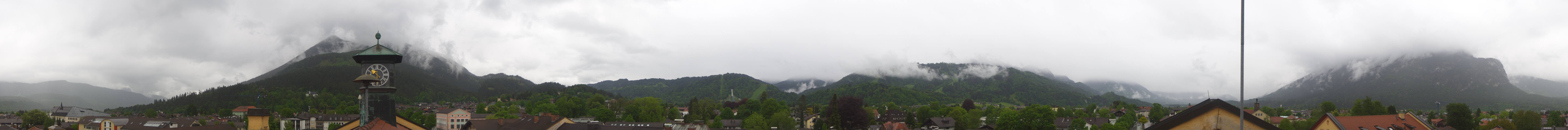 Archiv Foto Webcam Panoramablick Rathaus Garmisch-Partenkirchen