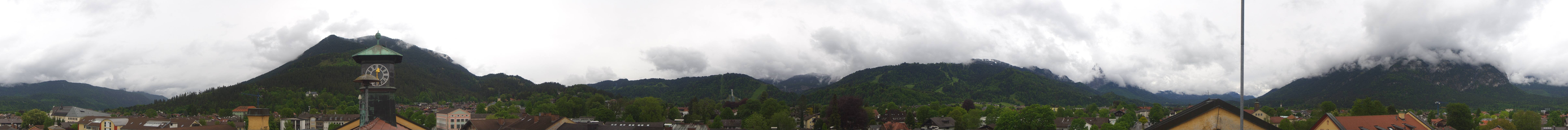 Archiv Foto Webcam Panoramablick Rathaus Garmisch-Partenkirchen