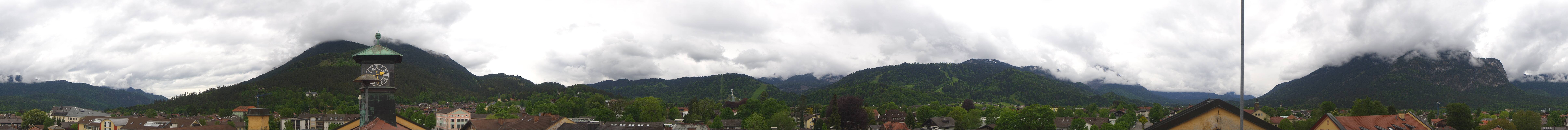 Archiv Foto Webcam Panoramablick Rathaus Garmisch-Partenkirchen