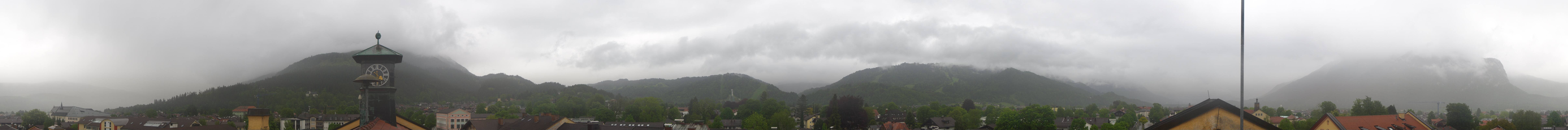 Archiv Foto Webcam Panoramablick Rathaus Garmisch-Partenkirchen