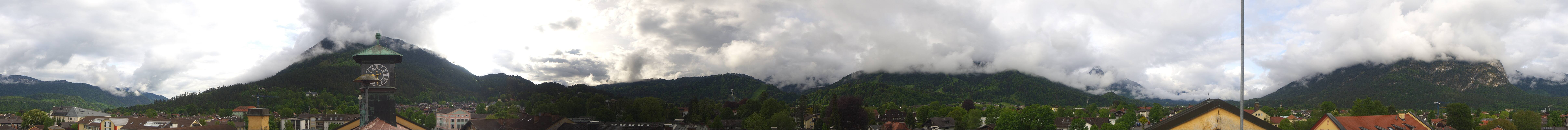 Archiv Foto Webcam Panoramablick Rathaus Garmisch-Partenkirchen