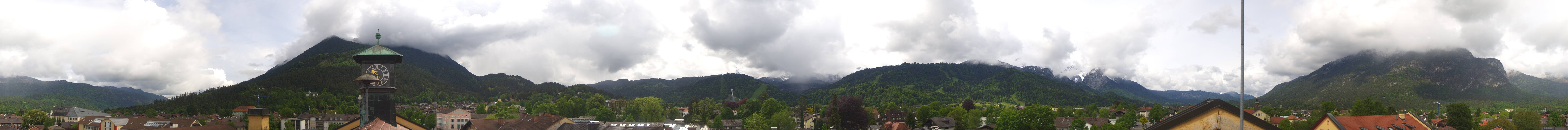 Archiv Foto Webcam Panoramablick Rathaus Garmisch-Partenkirchen