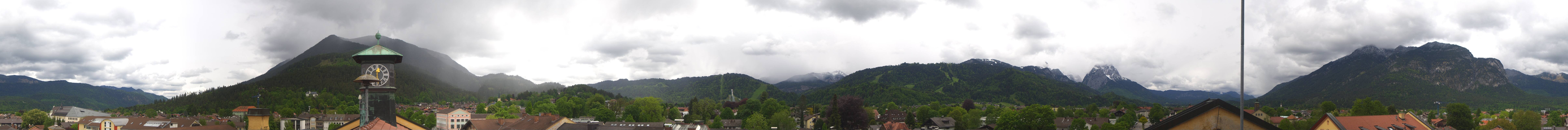 Archiv Foto Webcam Panoramablick Rathaus Garmisch-Partenkirchen