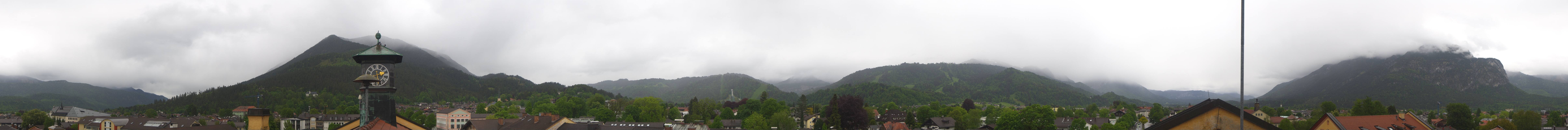 Archiv Foto Webcam Panoramablick Rathaus Garmisch-Partenkirchen