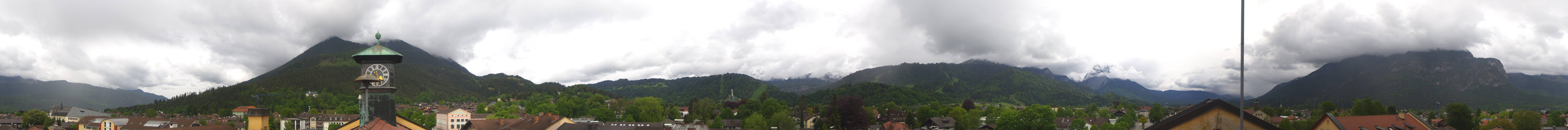 Archiv Foto Webcam Panoramablick Rathaus Garmisch-Partenkirchen