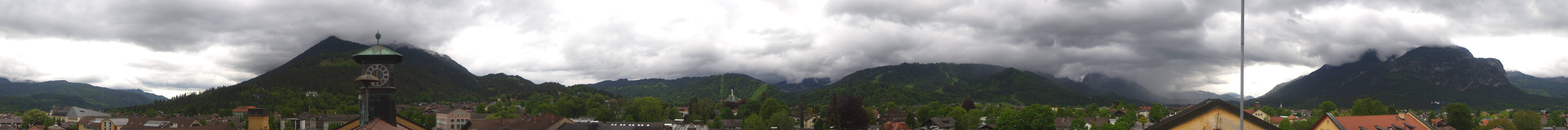 Archiv Foto Webcam Panoramablick Rathaus Garmisch-Partenkirchen