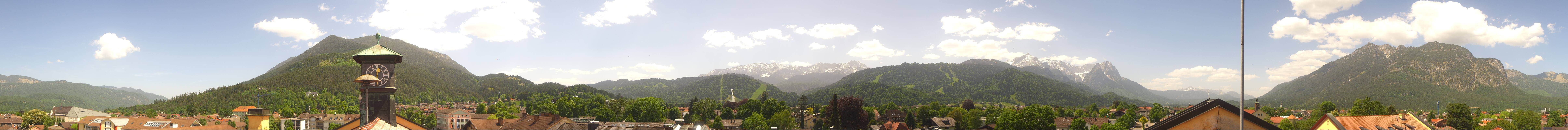 Archiv Foto Webcam Panoramablick Rathaus Garmisch-Partenkirchen