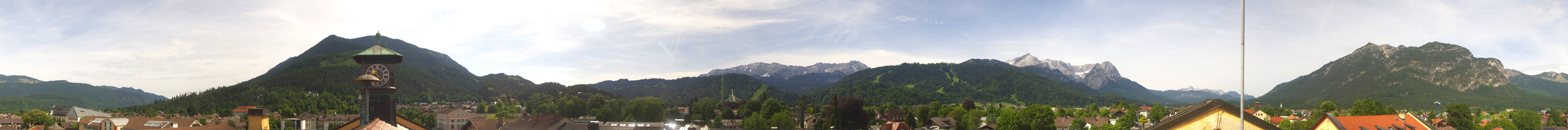 Archiv Foto Webcam Panoramablick Rathaus Garmisch-Partenkirchen