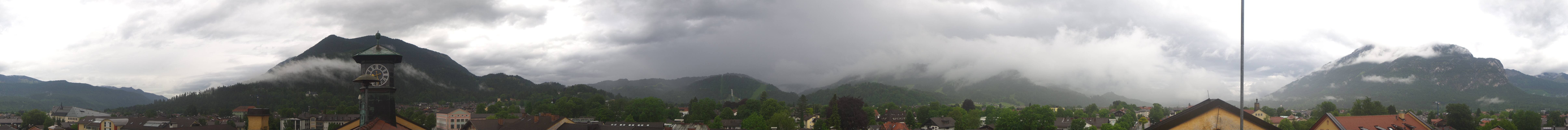 Archiv Foto Webcam Panoramablick Rathaus Garmisch-Partenkirchen