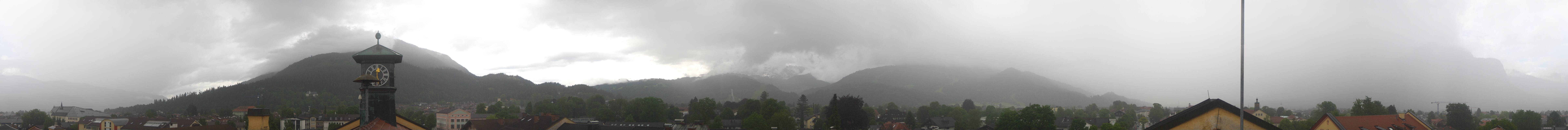 Archiv Foto Webcam Panoramablick Rathaus Garmisch-Partenkirchen