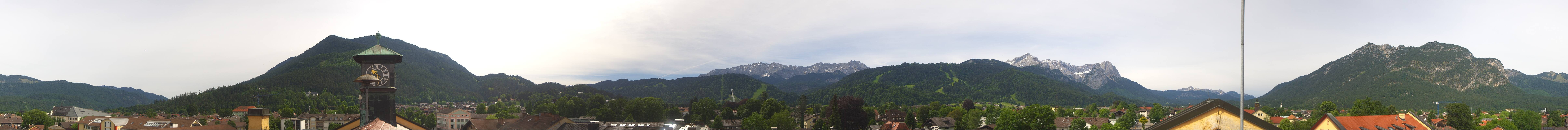 Archiv Foto Webcam Panoramablick Rathaus Garmisch-Partenkirchen