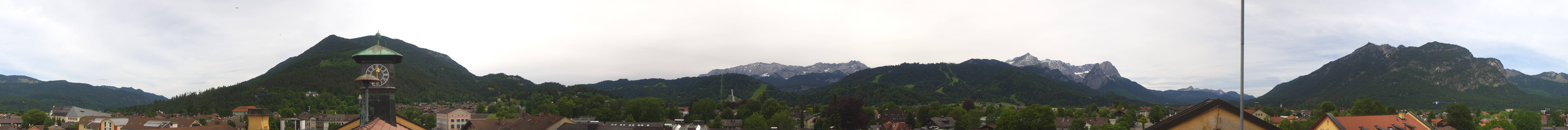 Archiv Foto Webcam Panoramablick Rathaus Garmisch-Partenkirchen
