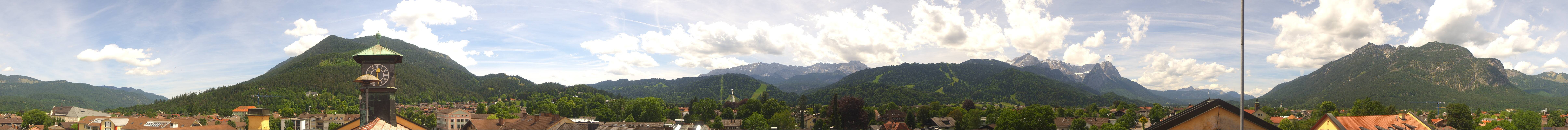 Archiv Foto Webcam Panoramablick Rathaus Garmisch-Partenkirchen