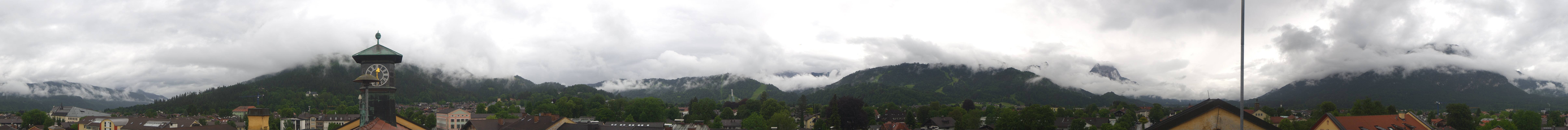 Archiv Foto Webcam Panoramablick Rathaus Garmisch-Partenkirchen