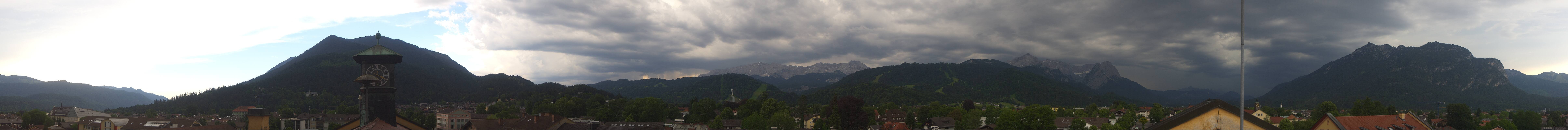 Archiv Foto Webcam Panoramablick Rathaus Garmisch-Partenkirchen