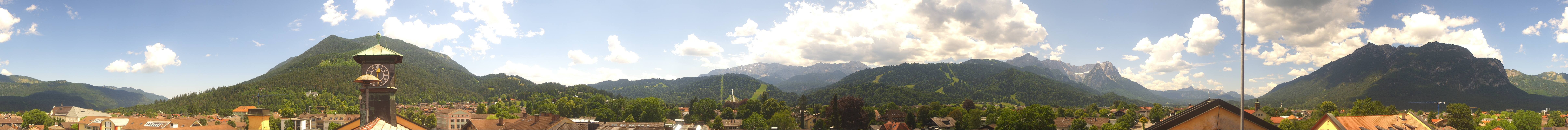 Archiv Foto Webcam Panoramablick Rathaus Garmisch-Partenkirchen
