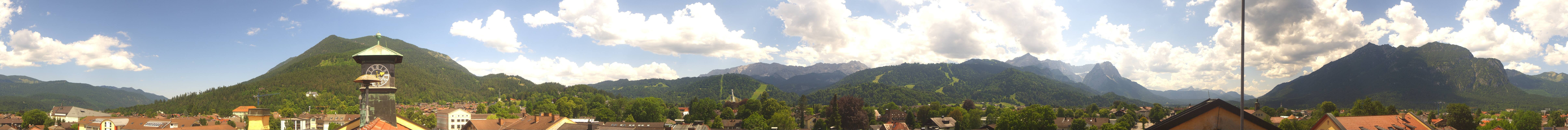 Archiv Foto Webcam Panoramablick Rathaus Garmisch-Partenkirchen