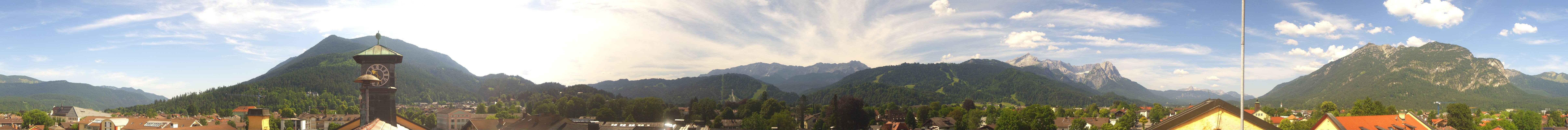 Archiv Foto Webcam Panoramablick Rathaus Garmisch-Partenkirchen