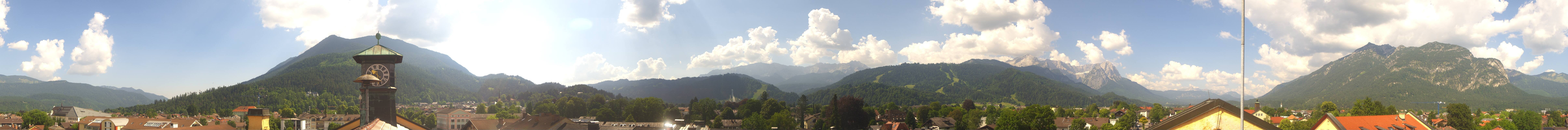 Archiv Foto Webcam Panoramablick Rathaus Garmisch-Partenkirchen