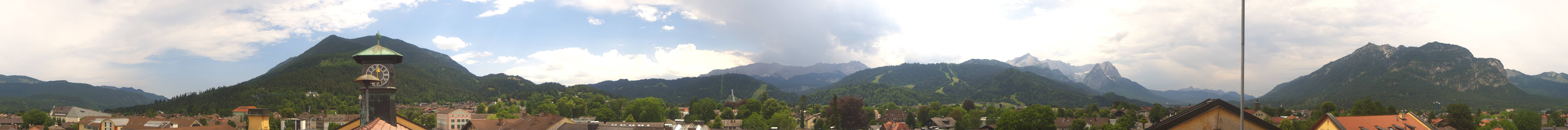 Archiv Foto Webcam Panoramablick Rathaus Garmisch-Partenkirchen