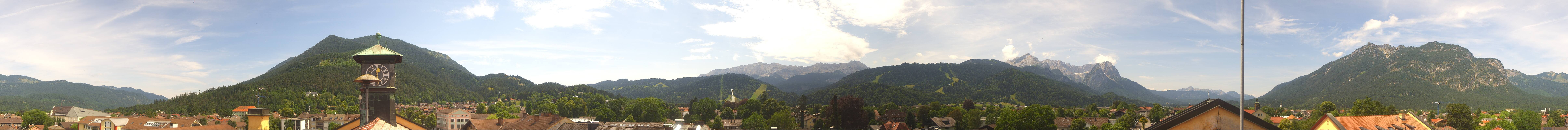 Archiv Foto Webcam Panoramablick Rathaus Garmisch-Partenkirchen