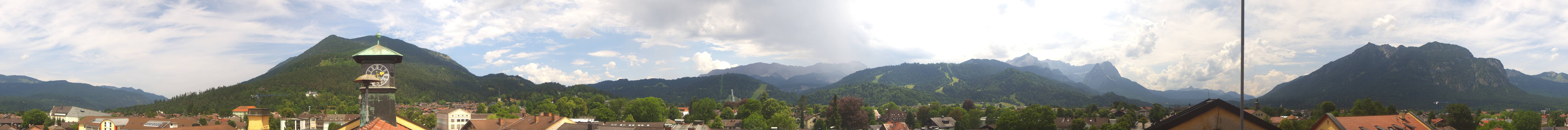 Archiv Foto Webcam Panoramablick Rathaus Garmisch-Partenkirchen
