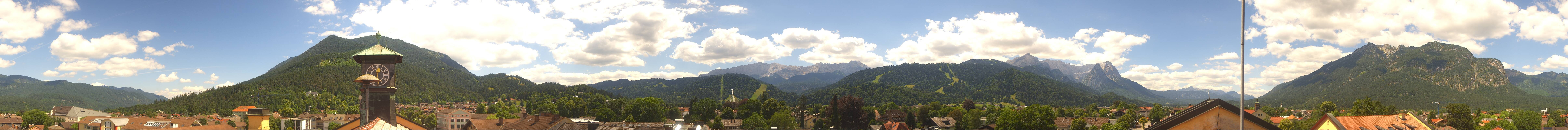 Archiv Foto Webcam Panoramablick Rathaus Garmisch-Partenkirchen