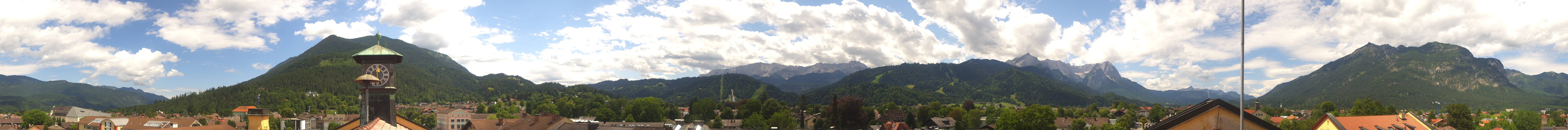 Archiv Foto Webcam Panoramablick Rathaus Garmisch-Partenkirchen