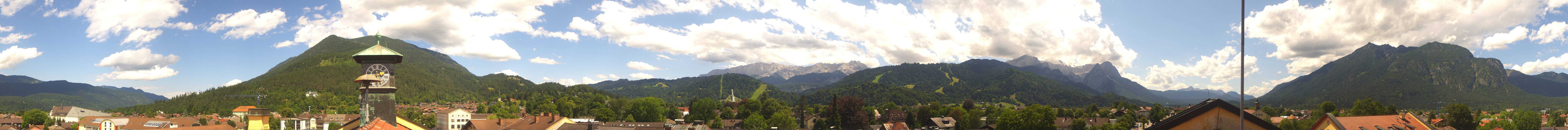 Archiv Foto Webcam Panoramablick Rathaus Garmisch-Partenkirchen