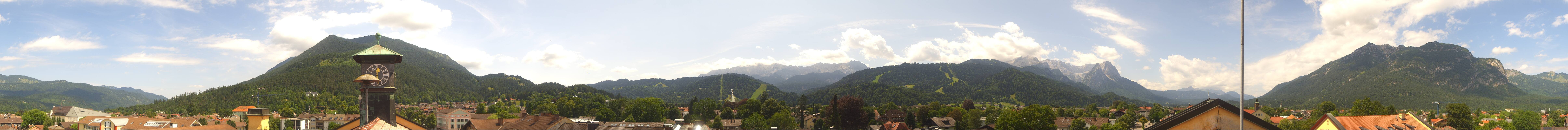 Archiv Foto Webcam Panoramablick Rathaus Garmisch-Partenkirchen