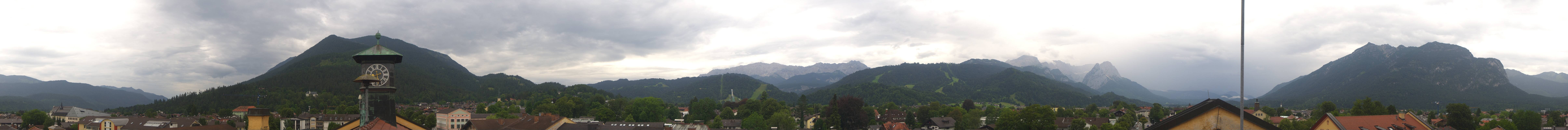 Archiv Foto Webcam Panoramablick Rathaus Garmisch-Partenkirchen